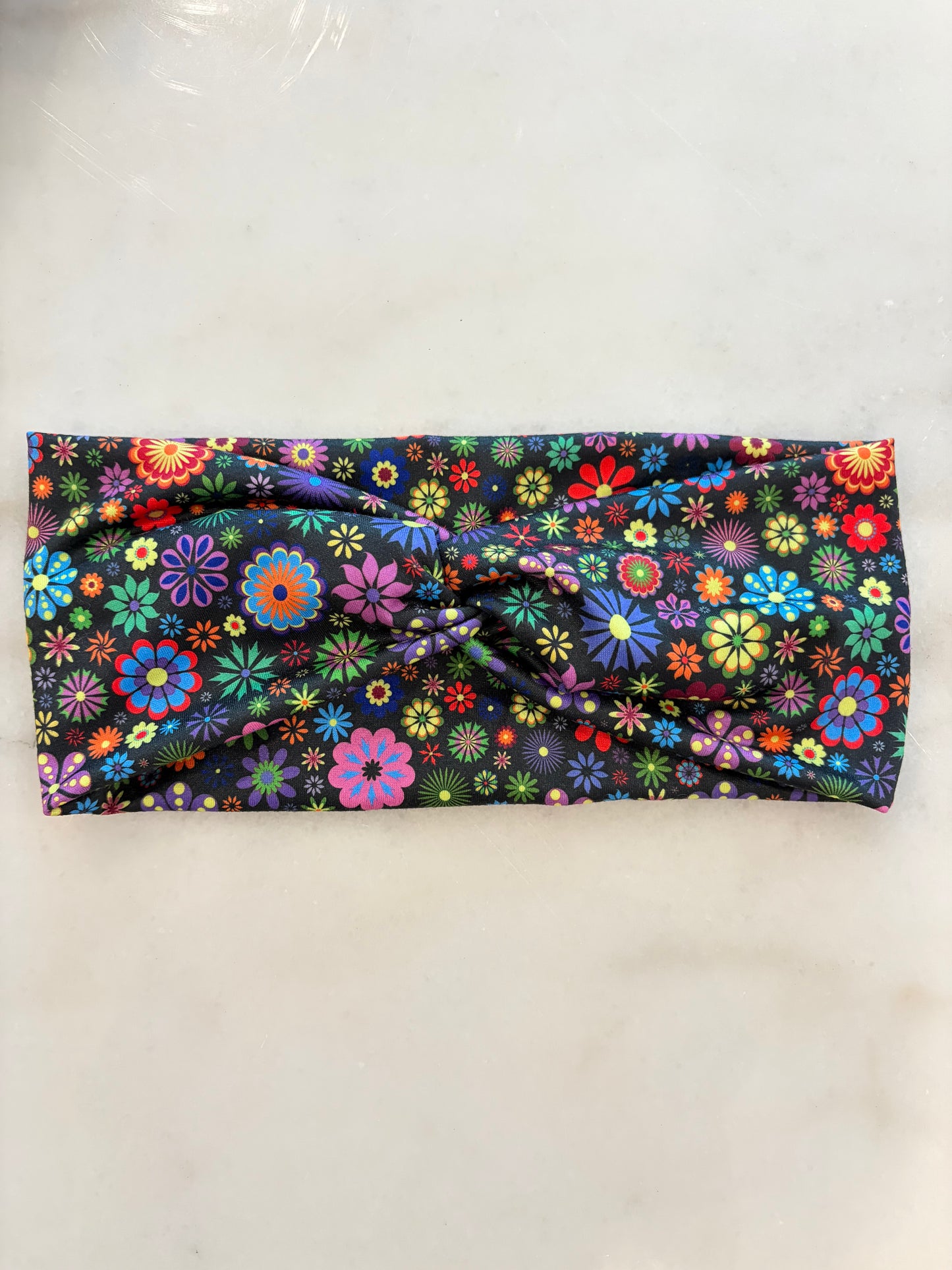 Midnight Bloom Knotted Headband