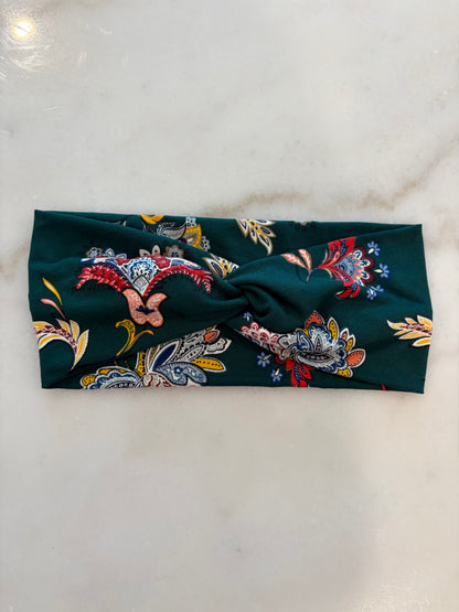 Emerald Romance Knotted Headband