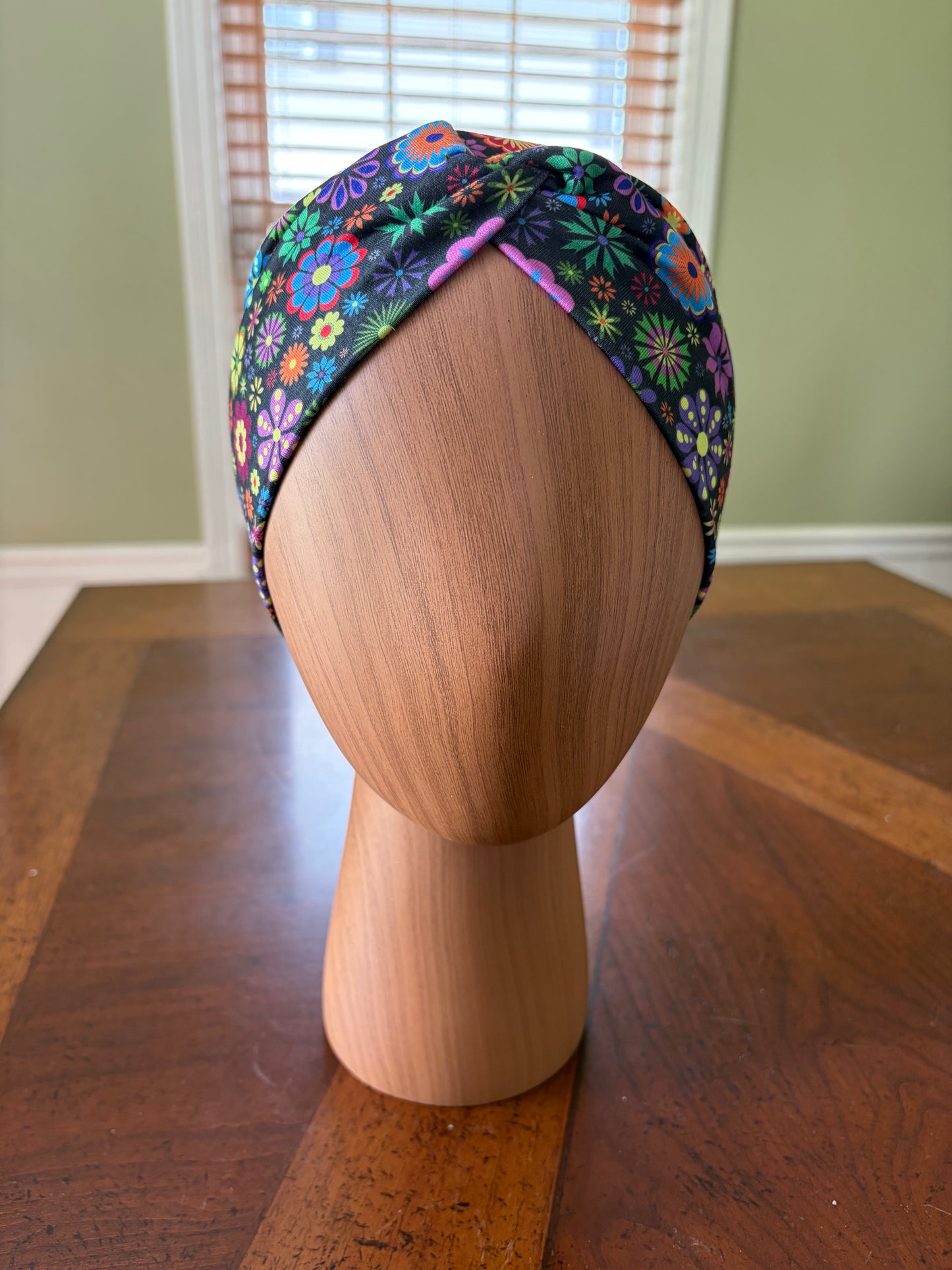 Midnight Bloom Knotted Headband