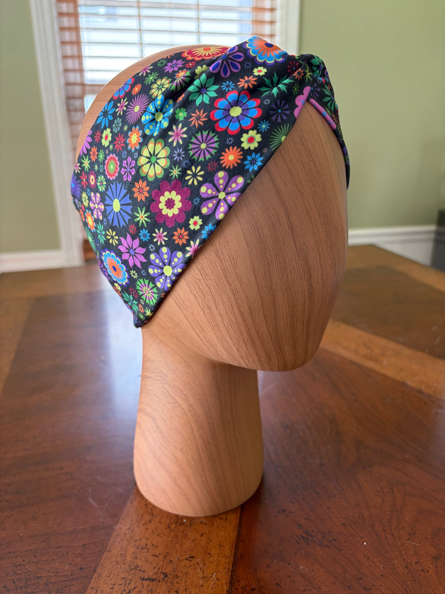 Midnight Bloom Knotted Headband