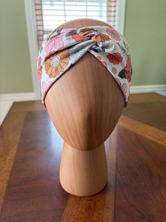 Blushed Garden Knotted Headband